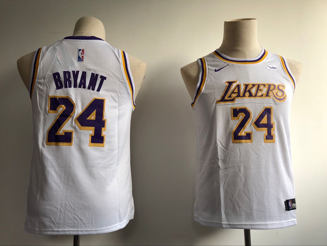 2020 Youth Los Angeles Lakers #24 Bryant white city edition game Nike NBA jersey->youth nba jersey->Youth Jersey